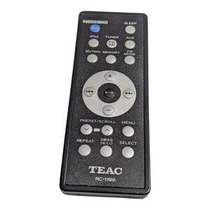 TEAC RC-1199 Hi-Fi Table Clock Radio Audio System Remote for SR-LX5i - Tested
